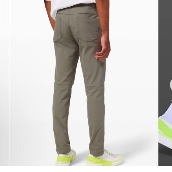 Lululemon Men’s ABC Classic-Fit 5 Pocket Pant Sage Gray Warpstreme Sz 33 x 30 - Picture 7 of 14
